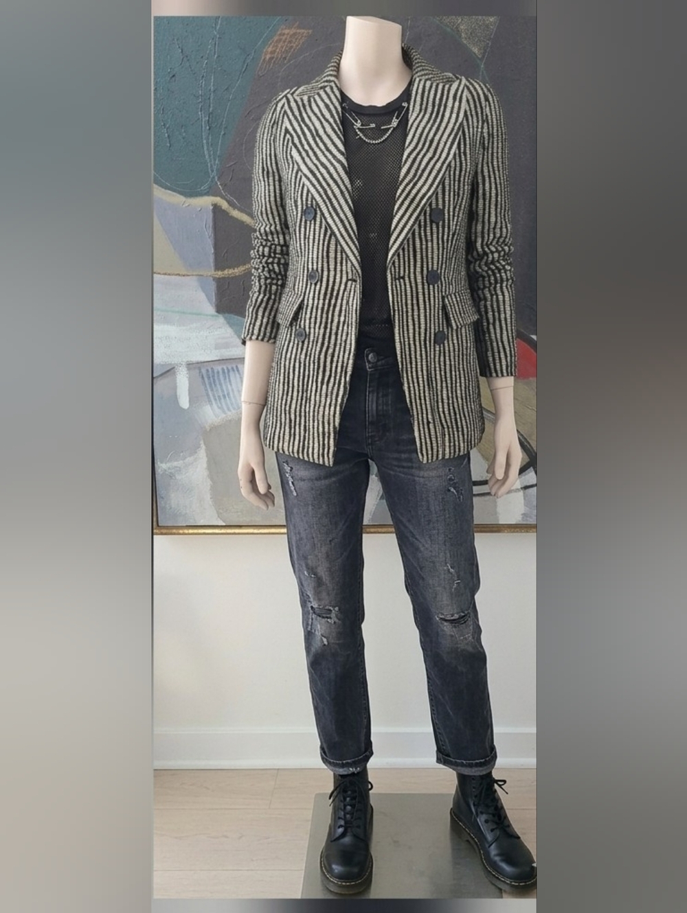 Virginia Bizzi | Double Breasted Metallic Blazer